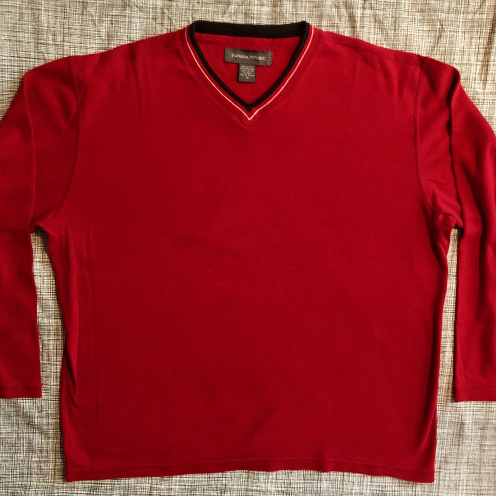 Banana Republic cotton v-neck sweater